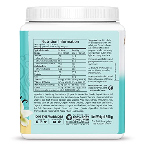 Sunwarrior Plant-Based Vegan Youthful Beauty Collagen Building Protein Peptides Sunwarrior buy supplements canada
