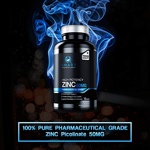 High Potency Zinc Picolinate 50MG- Vegan Zinc Supplement, Supports SMART NUTRA LABS buy supplements canada