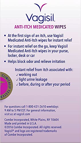 Vagisil Anti-Itch Medicated Wipes, Maximum Strength 12 ea (Pack of 9) Vagisil buy supplements canada
