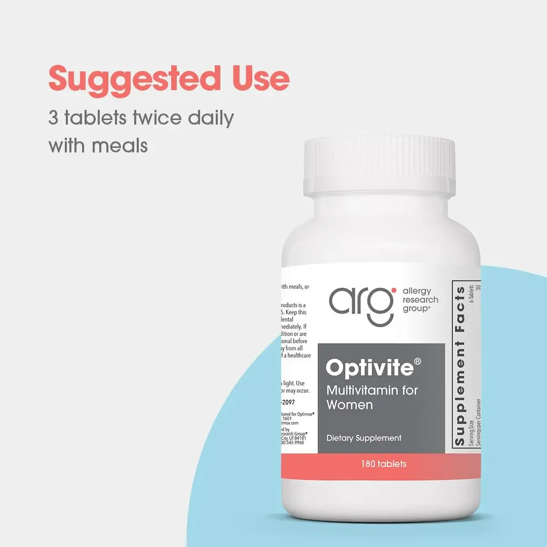 Optimox Optivite - PMS Support Supplement for Women, Period Multivitamin for Hormone Balance with Vitamin B6 & Iron, Hormone Support Vitamin - 180 Tablets Optimox buy supplements canada