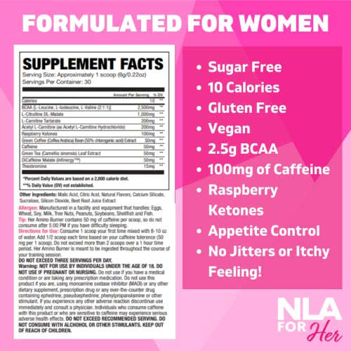 Her Thermogenic Amino Women's Pre Post & Intra Workout Booster (Strawberry Kiwi,30 Servings) NLA for Her buy supplements canada