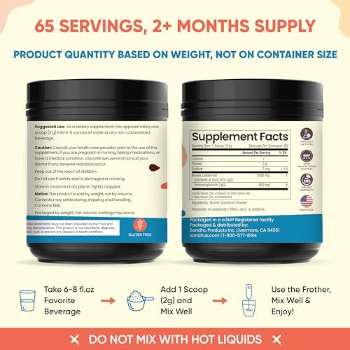 Sandhu's Pure Bovine Colostrum Powder Supplement for Humans |𝟰𝟬% 𝗜𝗴𝗚 Highly Sandhu's buy supplements canada