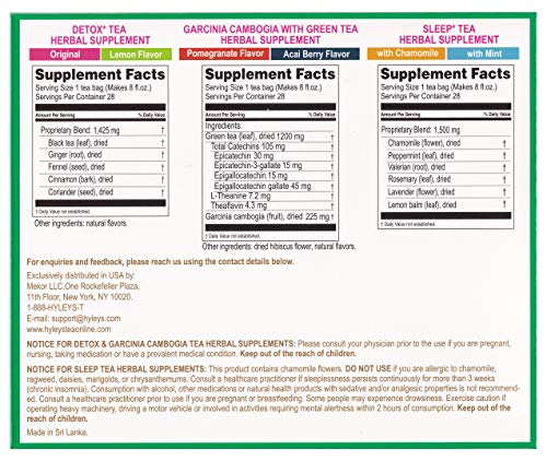 Hyleys Detox Tea for Cleanse - 28 Day Kit - 84 Tea Bags - Gift Gift For Mom For Mom HYLEYS buy supplements canada
