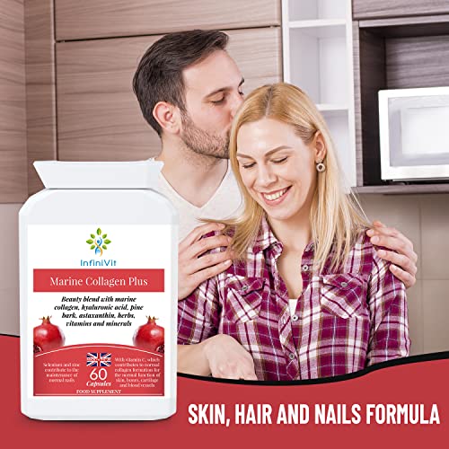 InfiniVit Marine Collagen Plus Blend Capsules - Hair Growth Enhancer with Enriched Vitamin C and Vitamin E InfiniVit buy supplements canada