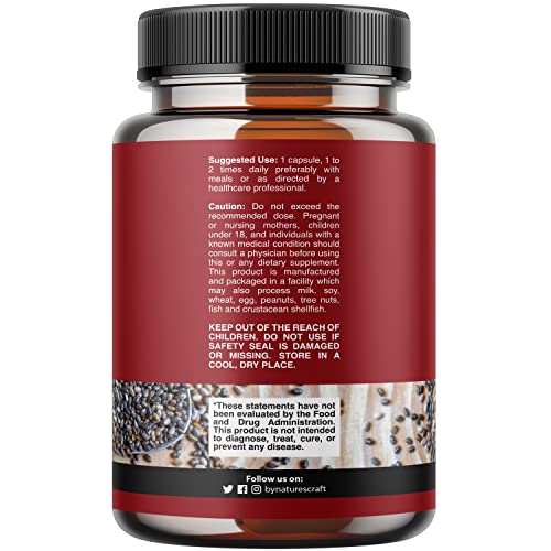 Potent Chia Seed Extract Pills for Men and Women Natural Supplement for Weight Loss Natures Craft buy supplements canada