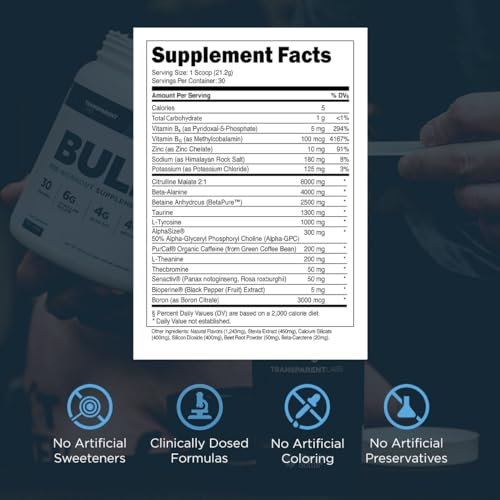 Transparent Labs Bulk Pre Workout Powder - Naturally Sweetened Advanced Pre-Workout Transparent Labs buy supplements canada