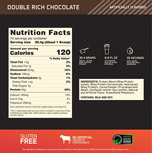 Optimum Nutrition Gold Standard 100% Whey Protein Powder, Double Rich Chocolate Optimum Nutrition buy supplements canada