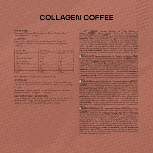 Bulk Collagen Coffee, High Protein, Black, 500 g Bulk buy supplements canada