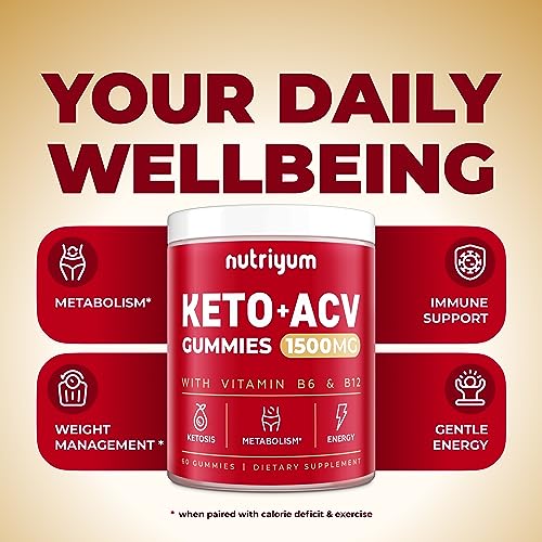 nutriyum Keto ACV Gummies 1500 mg - Apple Cider Vinegar Gummies with B6 & B12 nutriyum buy supplements canada