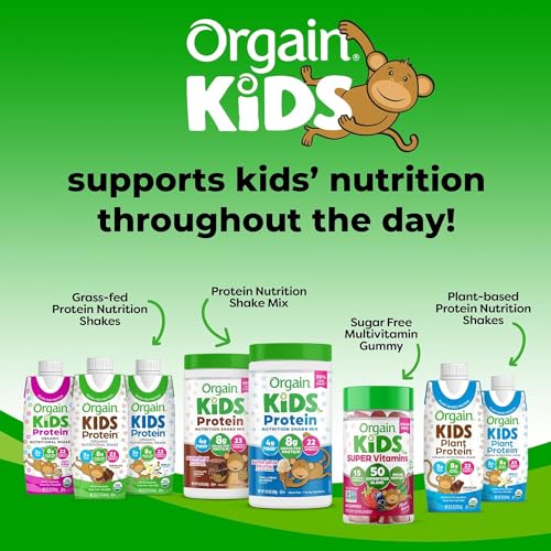 Orgain Organic Kids Nutritional Protein Shake, Chocolate - Kids Snacks with 8g Dairy Orgain buy supplements canada