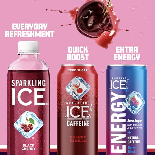 Sparkling Ice, Black Cherry Sparkling Water, Zero Sugar Flavored Water, with Vitamins Sparkling ICE buy supplements canada