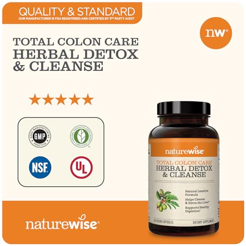 NatureWise Herbal Detox Cleanse Laxative Supplements | Natural Colon Cleanser Herb & Fiber Blend NatureWise buy supplements canada