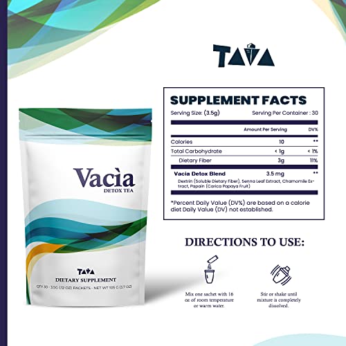 Tava Vacia Detox Tea Supplement, Boosts Energy, Supports Joint Mobility and Immune System TAVA buy supplements canada