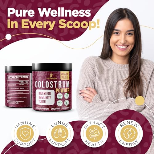 Bovine Colostrum Powder - 40% IgG Highly Concentrated Pure Bovine Colostrum InstaSkincare buy supplements canada