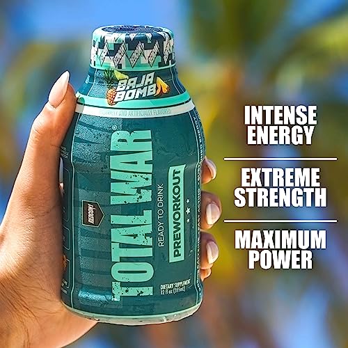 REDCON1 Total War Ready to Drink Preworkout, Strawberry Kiwi - 350mg of Fast Acting REDCON1 buy supplements canada