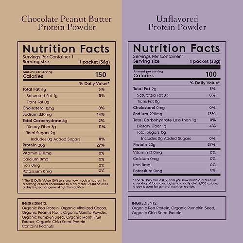 Truvani Organic Vegan Protein Powder Sample Pack - 20g of Plant Based Protein, Organic Truvani buy supplements canada