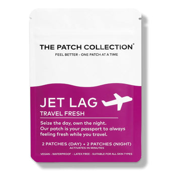 The Patch Collection® - Jet Lag Patch for Day & Night Time Zone Changes | Melatonin, Valerian Root, Passion Flower, Magnesium, Vitamin B1, B2, B3, Turmeric | 100% Natural & Vegan (Pack of 4) The Patch Collection buy supplements canada