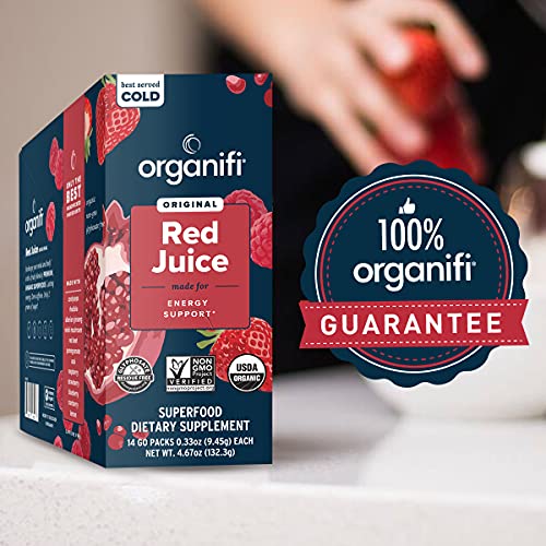 Organifi Red Juice - Vegan Energy Powder - Berry-Flavored Adaptogen Drink - Caffeine Organifi buy supplements canada