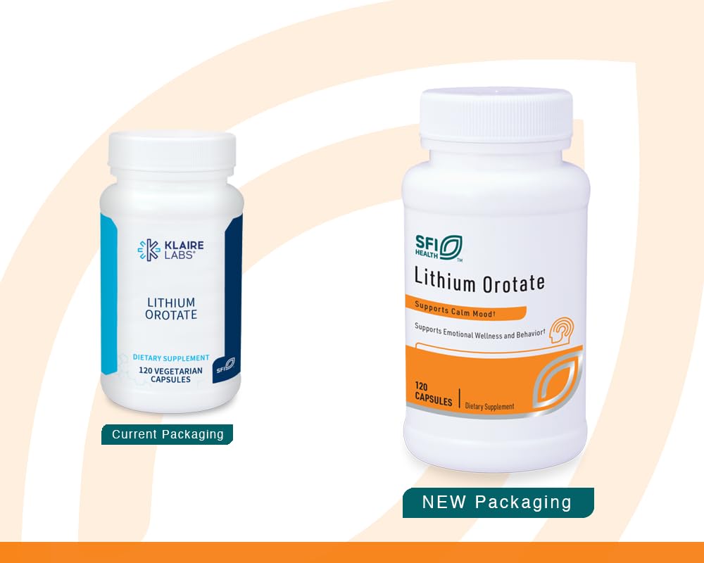 Klaire Labs SFI Health Lithium Orotate 4.8 mg - May Help Balance Mood - Bioavailable Lithium Orotate Supplement - Trace Minerals Promote Focus, Memory SFI Health buy supplements canada