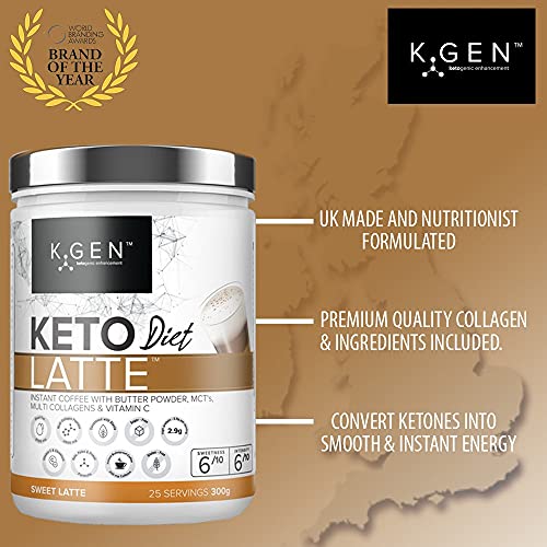 Instant Bulletproof Keto Coffee Creamer UK Made Collagen Latte | Butter Powder, Coconut MCTs & Vitamin C K GEN ketogenic enhancement buy supplements canada