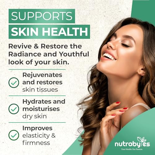 Vegan Collagen Supplement For Skin, Hair, Nails, Joints & Bones with Hyaluronic Acid, Biotin, Lysine, Bamboo Silica, Zinc, Vitamin C, D3, B12, E NUTRABYTES buy supplements canada