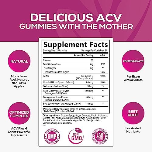 Vegan Apple Cider Vinegar Gummies | Max Strength 1000mg | Gelatin-Free, Vegan, Non-GMO Nature's Nutrition buy supplements canada