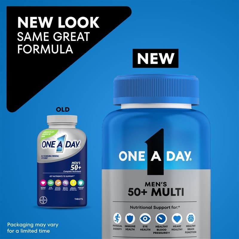 One A Day Men’s 50+ Healthy Advantage Multivitamin, Multivitamin for Men with Vitamins A, C, E, B6, B12, Calcium and Vitamin D, Tablet, 200 Count (Pack of 1) ONE A DAY buy supplements canada