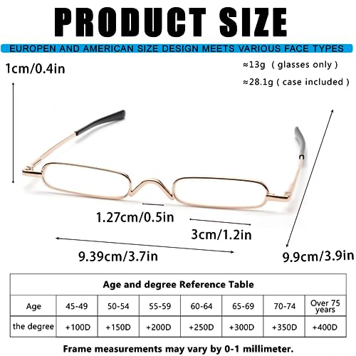 Viseng 2 Pairs Slim Pocket-Sized Metal Reading Glasses: Your Stylish Travel Companion Viseng buy supplements canada