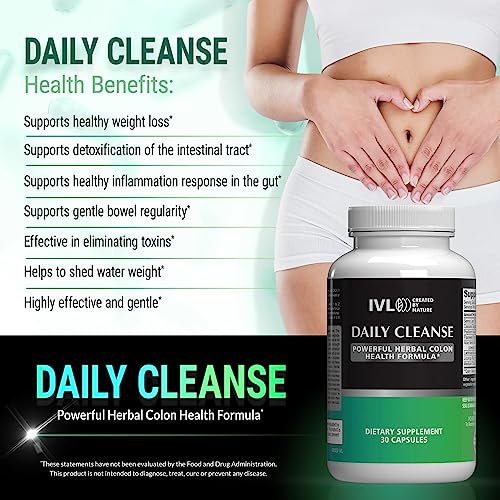 IVL - Daily Cleanse Herbal Colon Health Formula - Detoxification, Probiotic, Digestive Support IVL buy supplements canada
