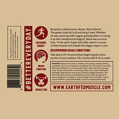 Earth Fed Muscle Stammpede DragoFruit Punch Pre Workout, 30 Servings, Boost Energy Earth Fed Muscle buy supplements canada