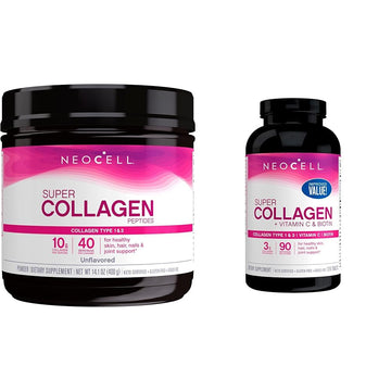 NeoCell Super Collagen Powder, 10g Collagen Peptides per Serving & Super Collagen NeoCell buy supplements canada