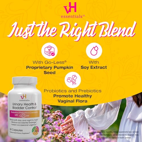 vH essentials Urinary Health & Bladder Control, Cranberry Extract, Prebiotics and Probiotics vH essentials buy supplements canada