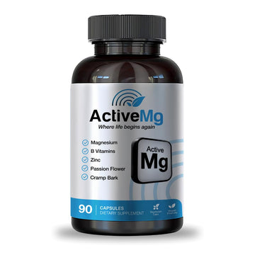 Active Mg Magnesium Supplement – 300mg Elemental Magnesium + Zinc & B Vitamins – Muscle & Nerve Support – 90 Vegan Capsules Migraine Stop buy supplements canada