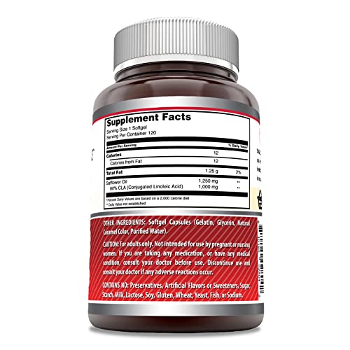 Amazing Formulas CLA | Conjugated Linoleic Acid Supplement | 1250 Mg | 120 Softgels Amazing Nutrition buy supplements canada