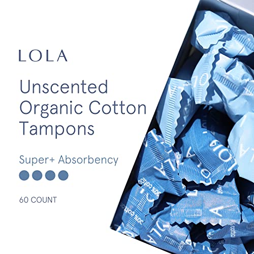 LOLA Organic Cotton Tampons, 60 Count - Super Plus Tampons, Period Feminine Hygiene Products LOLA buy supplements canada