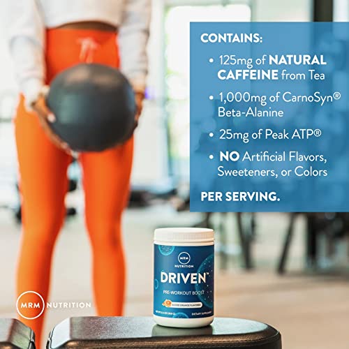 MRM Nutrition Driven Pre-Workout Powder | Blood Orange Flavored | 125mg Caffeine MRM buy supplements canada