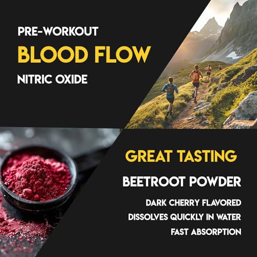 Beetroot Pro Pre-Workout Powder - 10oz, 28 Servings, Dark Cherry Flavor - Boosts Energy Beetroot Pro buy supplements canada