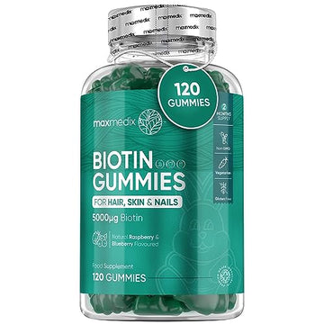 Biotin Gummies 5000mcg - with Vitamin A, B, C, D, E & Selenium – 120 Hair Nails and Skin maxmedix buy supplements canada