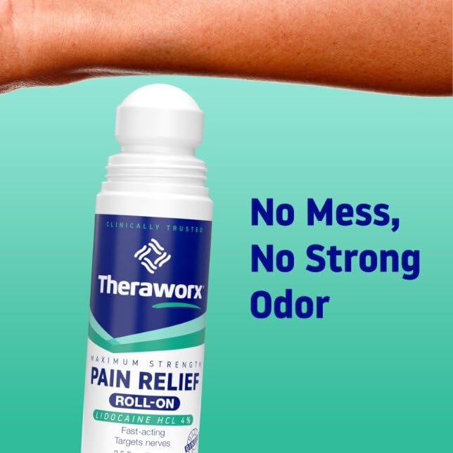 Theraworx Maximum Strength Pain Relief Roll-On with Lidocaine, Fast-Acting - 2.5 Oz - 1 Count Theraworx buy supplements canada