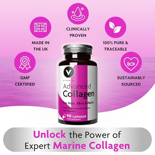 Premium Collagen Supplements for Women - High Strength Marine Collagen with Hyaluronic Acid, Biotin, Vitamin C & E V Vitamini buy supplements canada