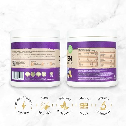Prebiotic Collagen Powder - 390g Hydrolysed Bovine Collagen Peptides with Prebiotics for Gut Health & Skin Inner Vitality buy supplements canada