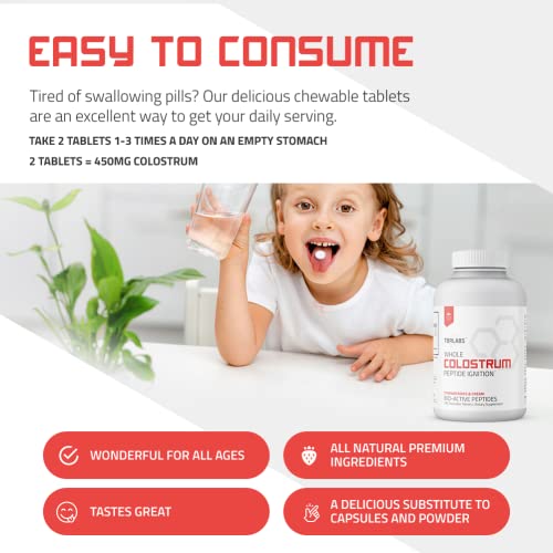 Bovine Colostrum Chewable Tablets - TBR Labs - with Immunoglobulins and Lactoferrin TBR Labs buy supplements canada