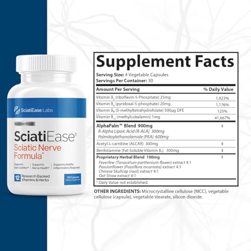 SciatiEase Sciatic Nerve Health Support - Sciatic Nerve Supplement with Pea, Vitamin B SciatiEase buy supplements canada