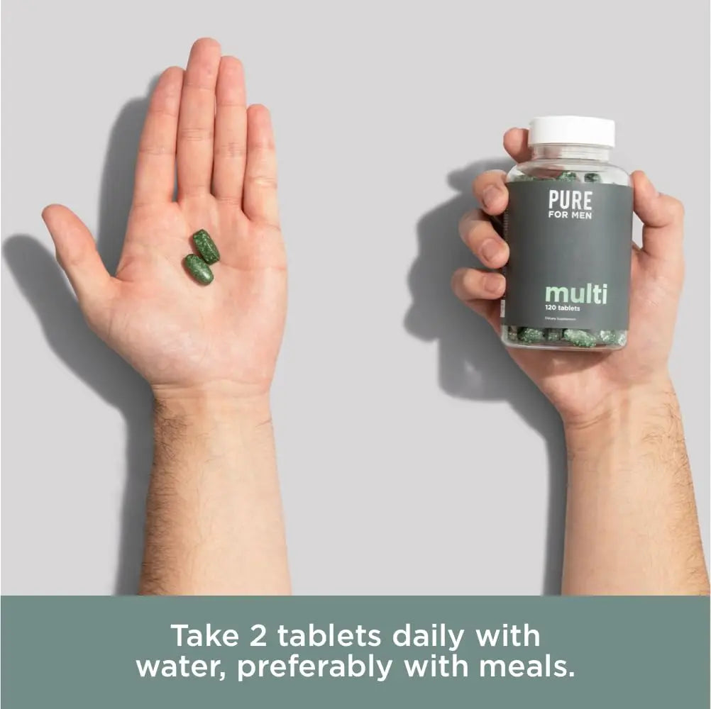 Pure for Men Multivitamin Supplement | Energy, Mood Support, Strong Bones, Antioxidants, Minerals | Vitamins A, B, C, D, Magnesium, Calcium | Pure for Men buy supplements canada