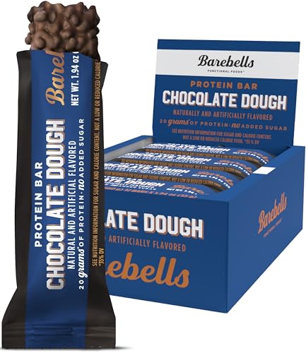 Barebells Protein Bars Chocolate Dough with 1g of Total Sugars - 12 Count, 1.9oz Bars BAREBELLS buy supplements canada