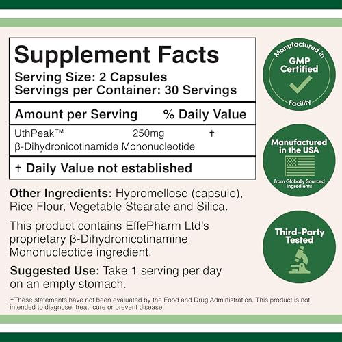 NMNH (NMN Supplement Alternative) Only Clinically Studied Ingredient - Boosts NAD+ Levels for Anti Aging and Cell Regeneration by Double Wood Double Wood Supplements buy supplements canada