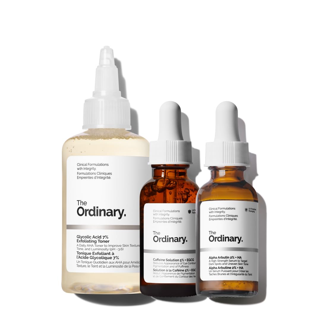 The Ordinary The Bright Set, 3-Step Regimen for Radiant, Even Skin Tone with Glycolic Acid 7% Exfoliating Toner The Ordinary buy supplements canada