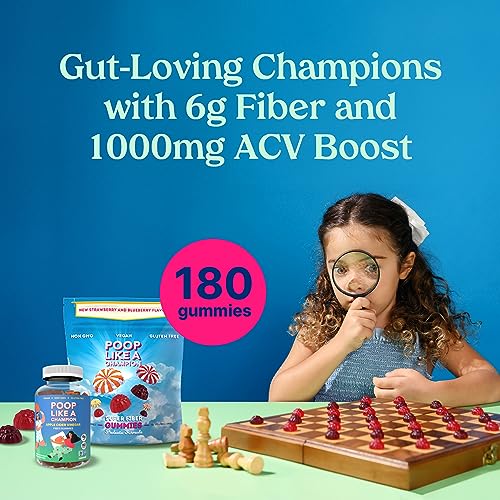 Poop Like a Champion Super Fiber Gummies 6g Fiber - Apple Cider Vinegar & Berries 2 Flavors Poop Like a Champion buy supplements canada