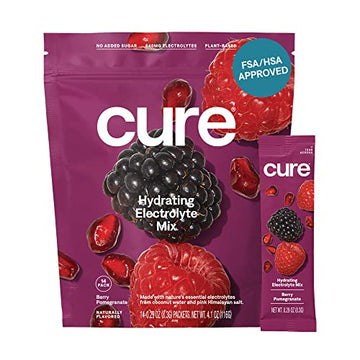 Cure Hydrating Plant Based Electrolyte Mix | FSA & HSA Eligible | Powder for Dehydration Cure Hydration buy supplements canada