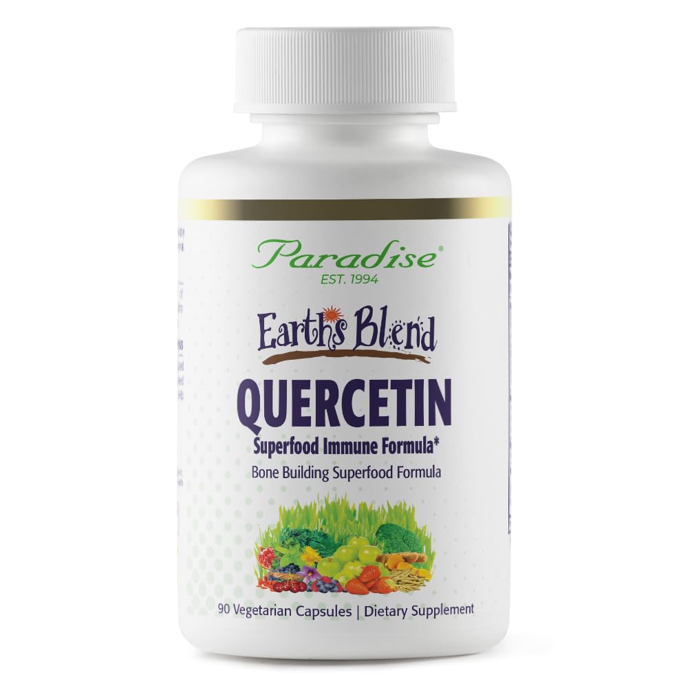 Paradise Herbs Earth's Blend Quercetin, for Immunity, Antioxidant Activity, Probiotics, Adaptogens, Vegan, Non GMO, Gluten Free, 90 Vegetarian Capsules Paradise Herbs buy supplements canada